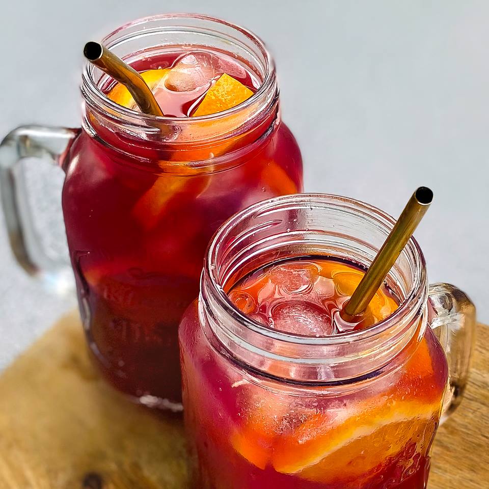 Mocktail mit Cranberry und Traube